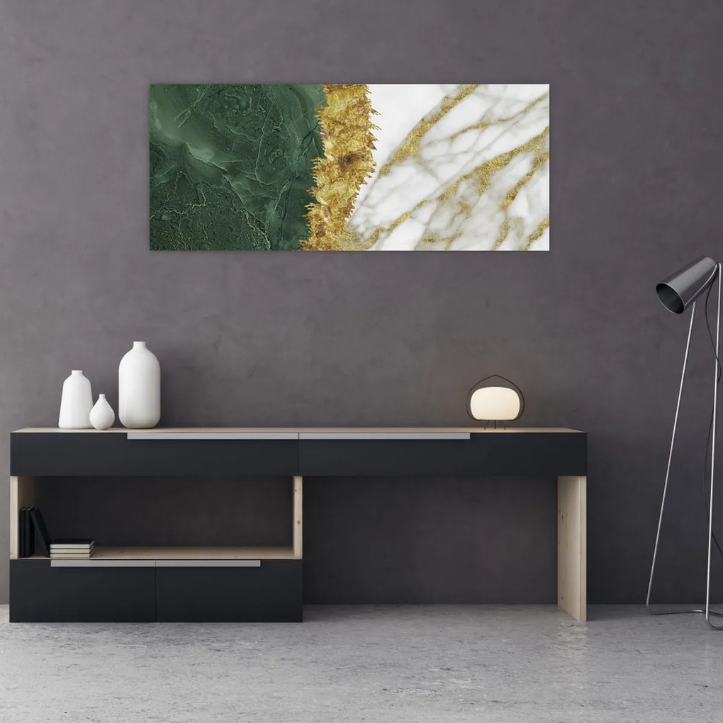 Obraz - Zelený mramor N⁰1 (120x50 cm)
