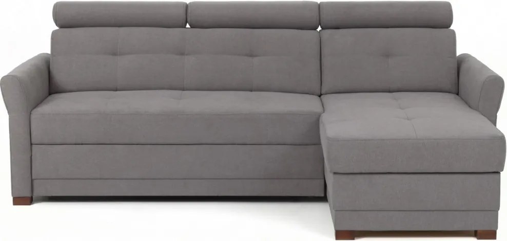 Rohová sedacia súprava Harris, ocelovo šedá látka, pravý roh