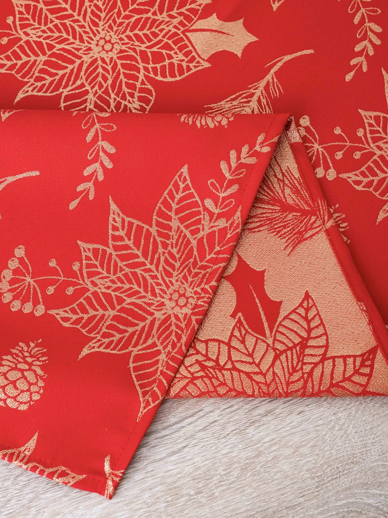 Lurexové vianočné prestieranie Slávnostná červená - 30 × 45 cm