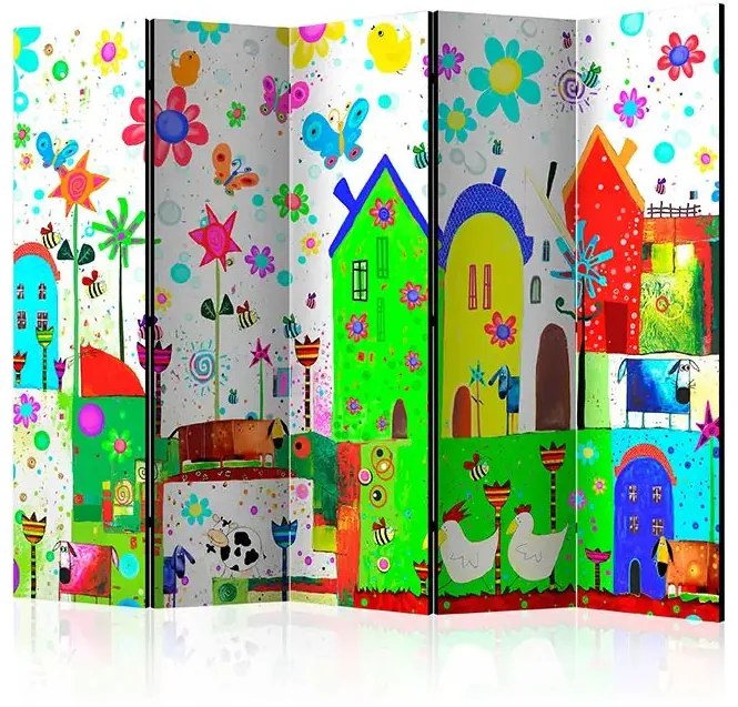 Paraván - Happy farm II [Room Dividers] Veľkosť: 225x172, Verzia: Obojstranný