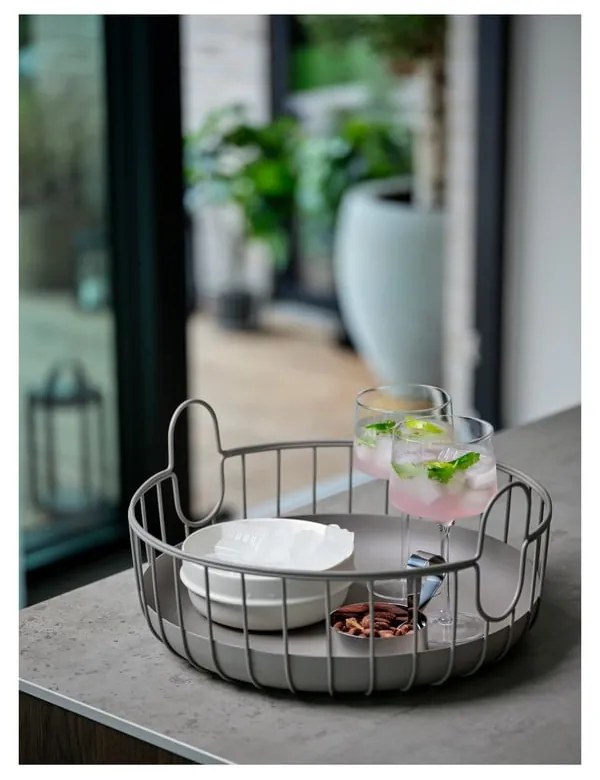 Drôtený kovový košík ø 38x18 cm Inu – Zone