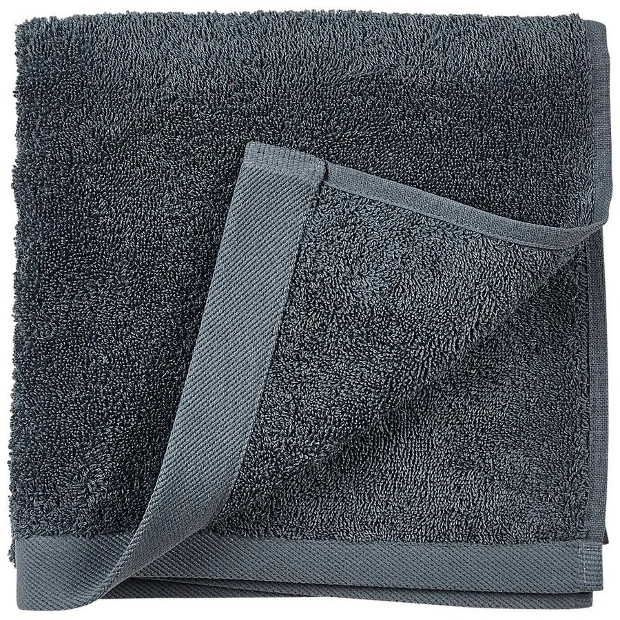 Modrý uterák z froté bavlny Södahl China, 100 x 50 cm