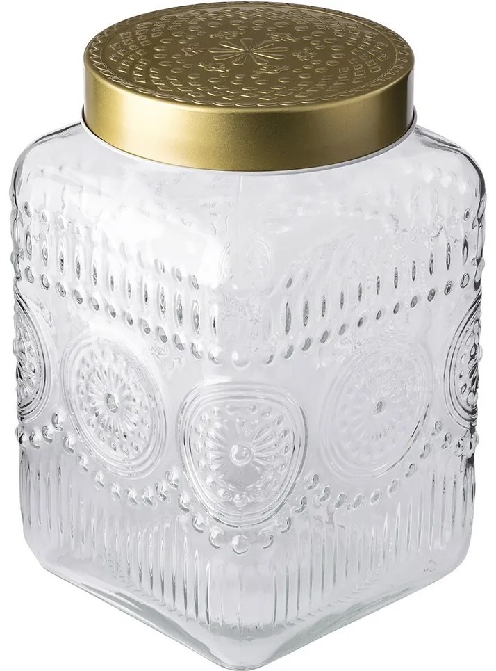 Altom Súprava sklenených dóz so zlatým vekom Daisy 2,2 l, 4 ks, 2,2 l