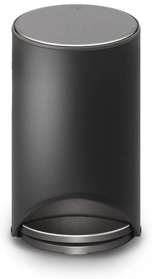 Matne čierny nášľapný kovový odpadkový kôš 10 l Arc – Joseph Joseph