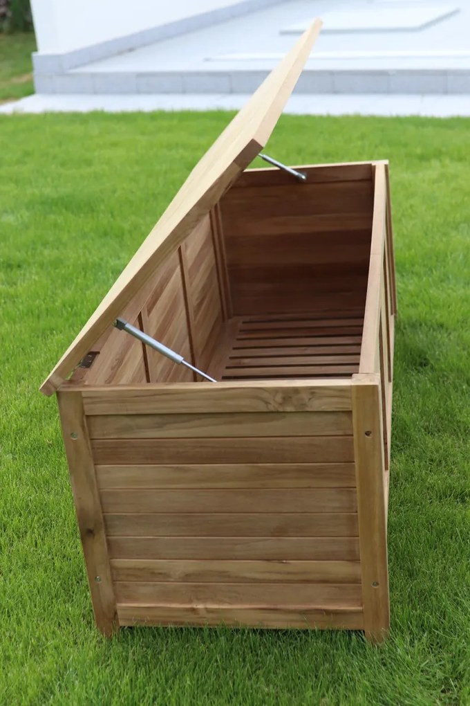 Záhradná drevená truhla na podušky