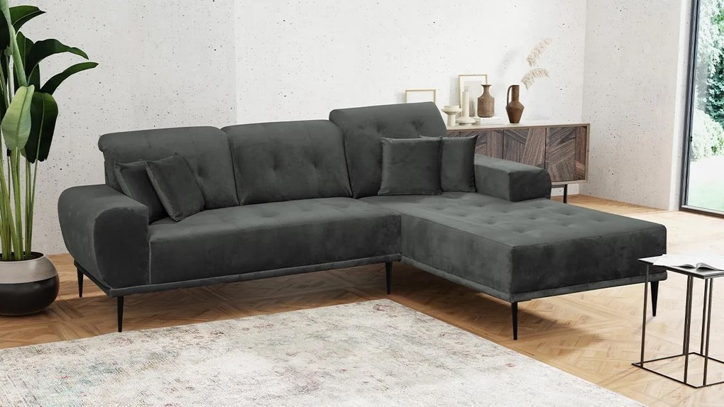 Rohová pohovka Huguk, Farby: Luxo 6601, Strana: pravá