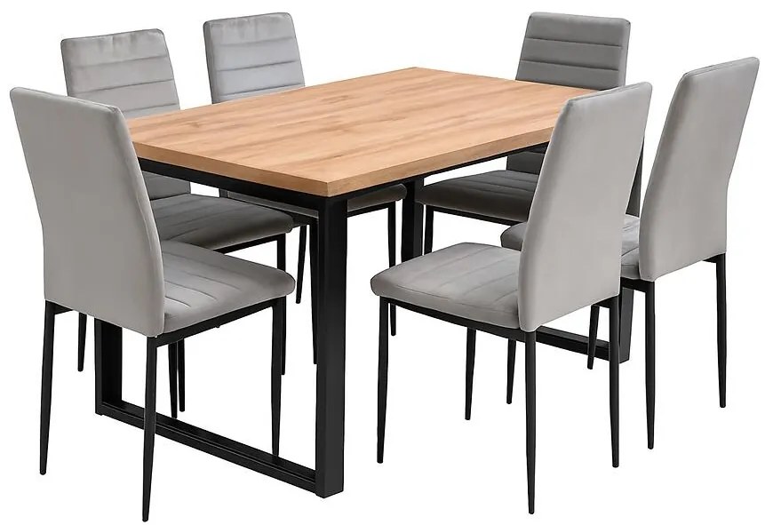 Jedálenská zostava1+6 Fatima wotan/čierna