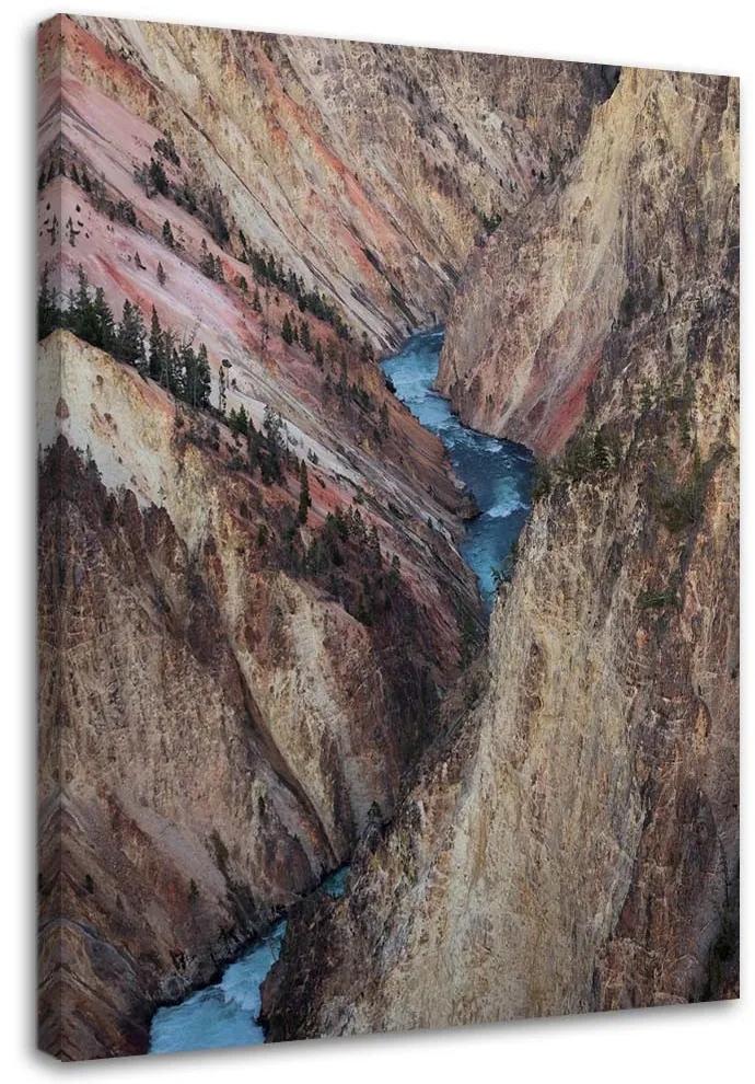 Obraz na plátně Řeka Hory Příroda - 40x60 cm