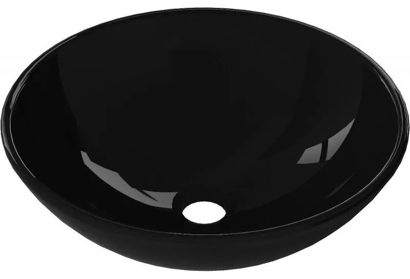 Mexen Mira, sklenené umývadlo na dosku 42 x 42 x 14,5 cm, čierna, 24124270