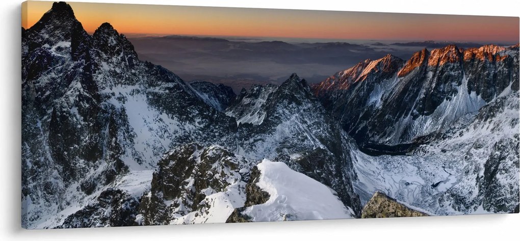 Obraz - Východ slnka v horách (120x50 cm)