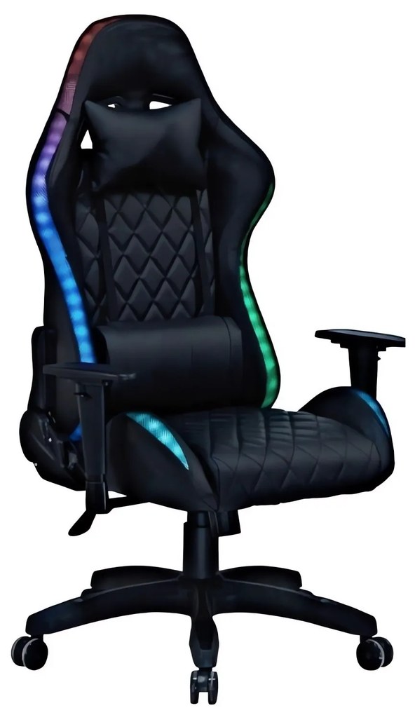 Gordon G400 Herná stolička s LED osvetlením RGB, čierna