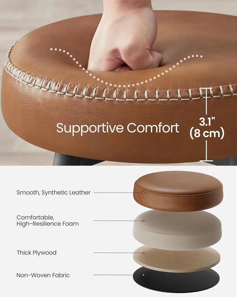 Barové stoličky 2 ks VASAGLE LBC080K01