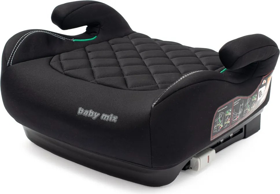 Autosedačka-podsedák BABY MIX HERO Plus ISOFIX I-SIZE black 2025