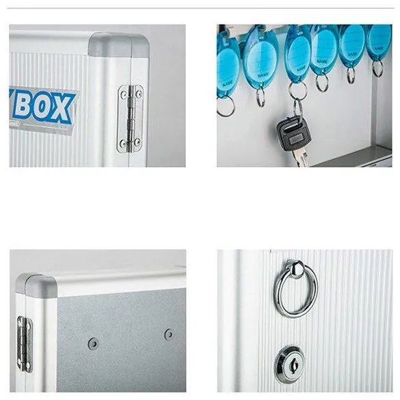 Hliníková skrinka na kľúče (32) Economic Strieborná Hliník/Plast