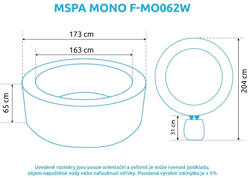 Mspa | Vírivý bazén MSPA Mono F-MO062W | 11400276