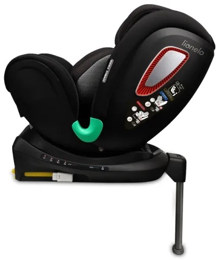 Lionelo - Otočná autosedačka s bázou ANTOON PLUS i-Size 40-105 cm Black Onyx