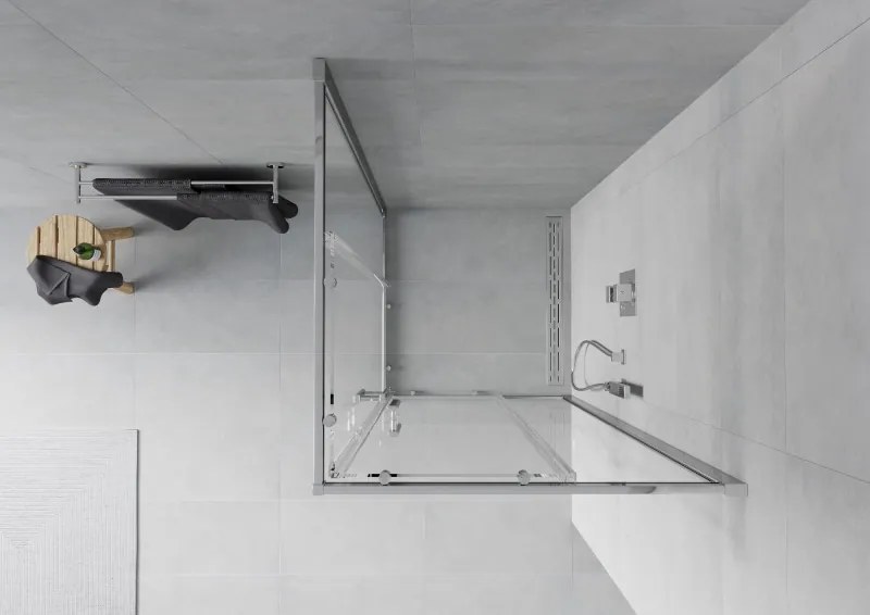 Mexen Rio štvorcový sprchovací kút 90 x 90 cm, transparentný, chróm - 860-090-090-01-00