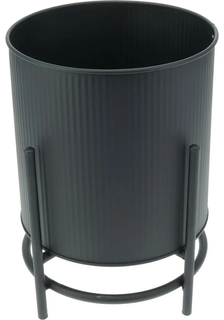 Súprava kovových stojanov na kvety Celano čierna, 2 ks