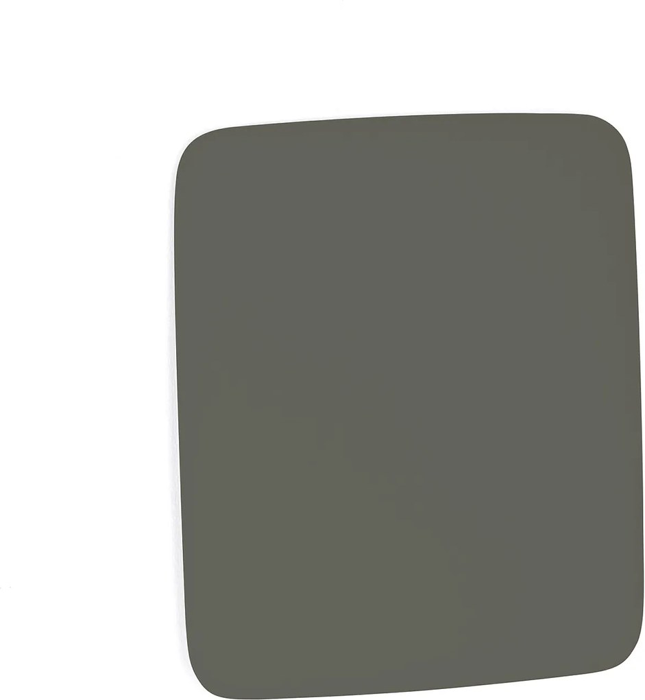 Sklenená magnetická tabuľa Stella so zaoblenými rohmi, 500x500 mm, šedá