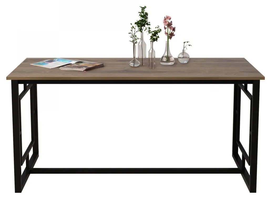 Jedálenský stôl Alin orech/čierna