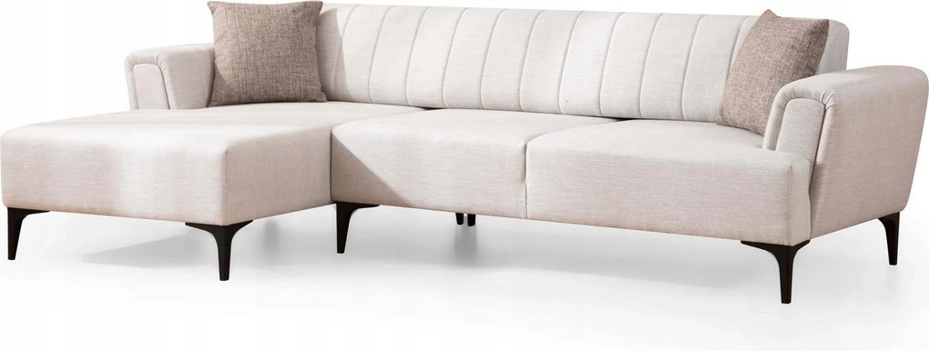 Rohová sedačka Hamletta (L) (ecru čierna)