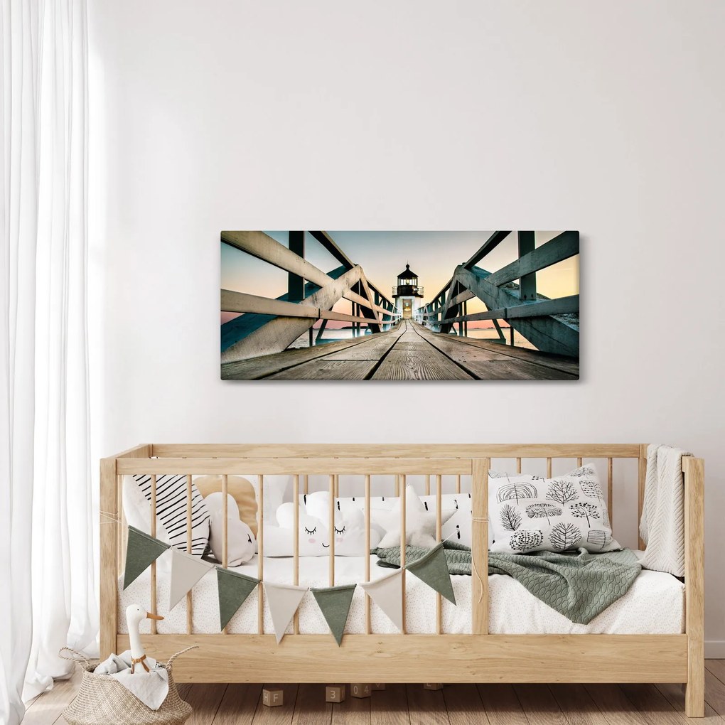 Obraz - Na móle (120x50 cm)