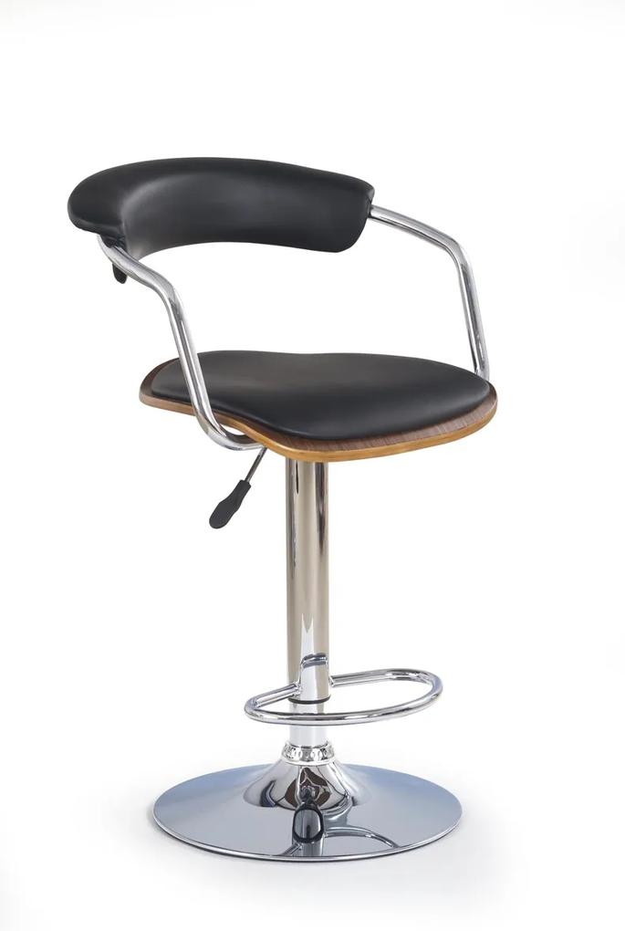 HALMAR H-19 barová stolička orech / čierna