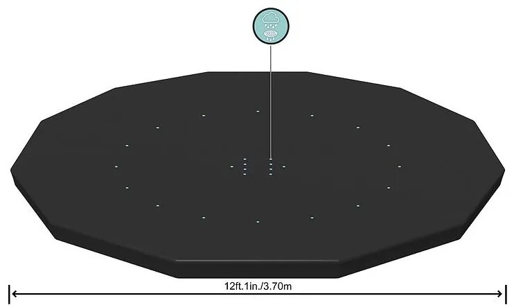Univerzálna krycia plachta na bazén 3,66 m 58037
