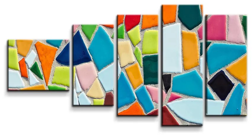 Sablio Obraz - 5-dílný Farebná mozaika - 100x60 cm