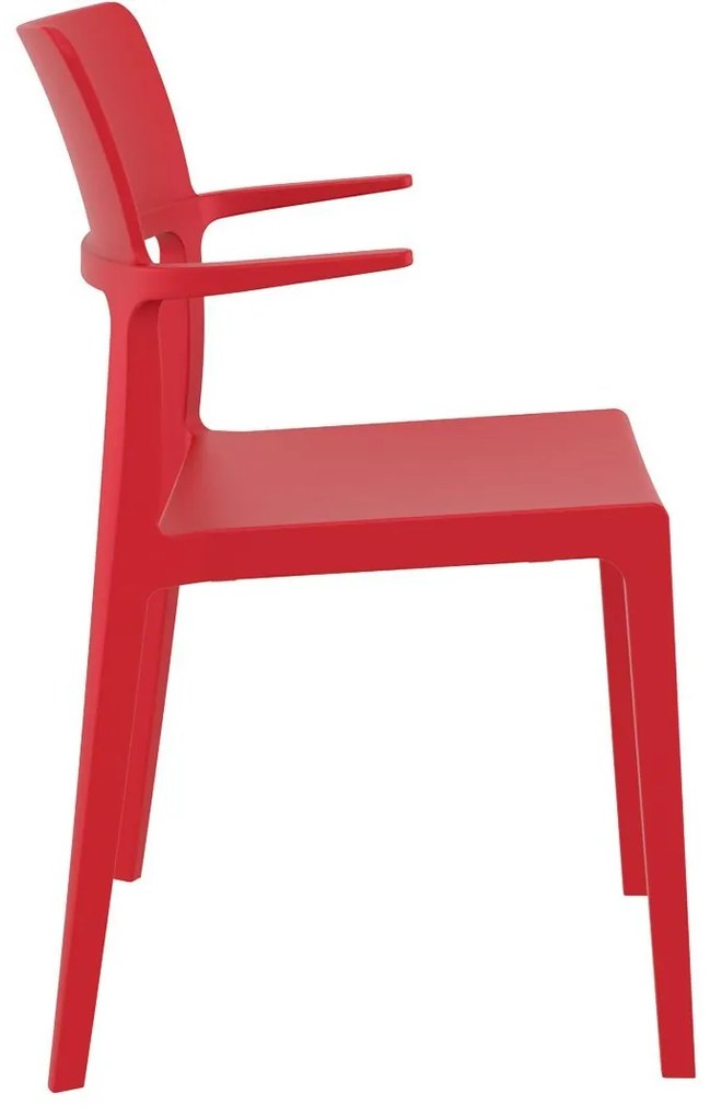 PLUS záhradná stolička s podrúčkami black