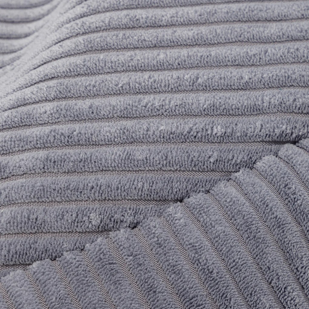 INTERMEDIC SK Kreslo Yoko Velvet – manšestrové kreslo s vankúšom, 75x70x30 cm Farba: SZ72 - svetlo sivá