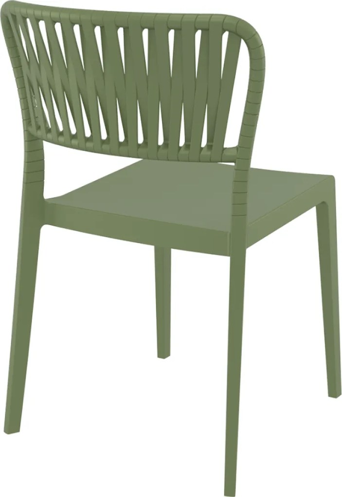 PORTOFINO záhradná stolička s podrúčkami olive green