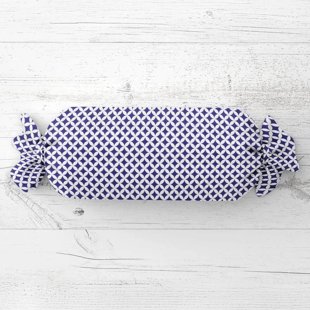 Biante Vankúš valec bonbon Sandra SA-241 Tmavo modré Maroko 15x80 cm