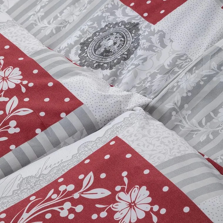 Posteľné obliečky z mikrovlákna PATCHWORK SRDCE 2x jednolôžko