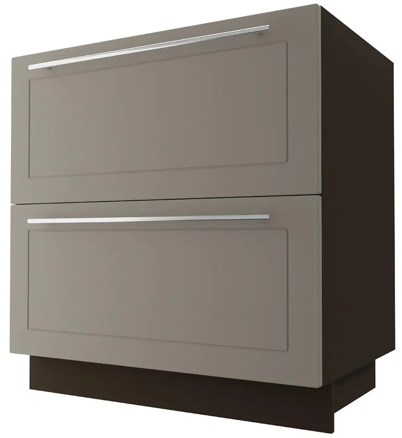 Kuchynská skrinka D2E/80/1E Quantum beige mat/lava