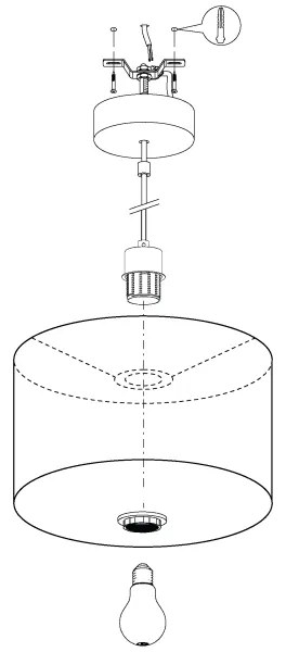 Eglo 99043 - Luster na lanku MASERLO 1xE27/40W/230V