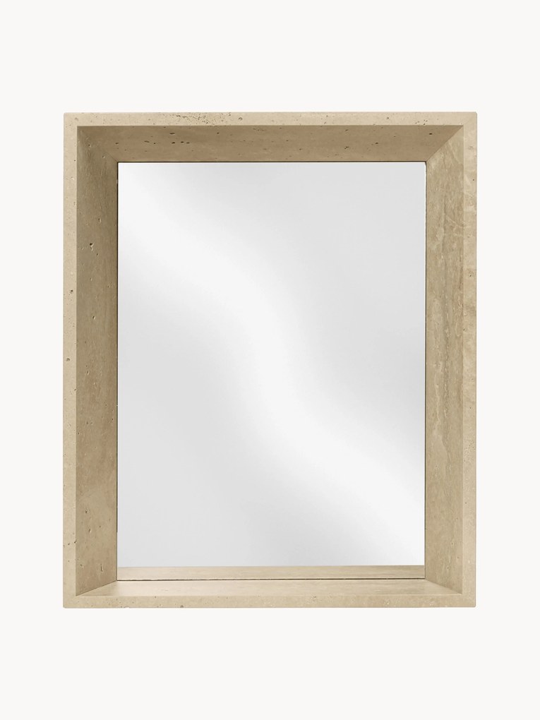 Travertínové nástenné zrkadlo Lancet