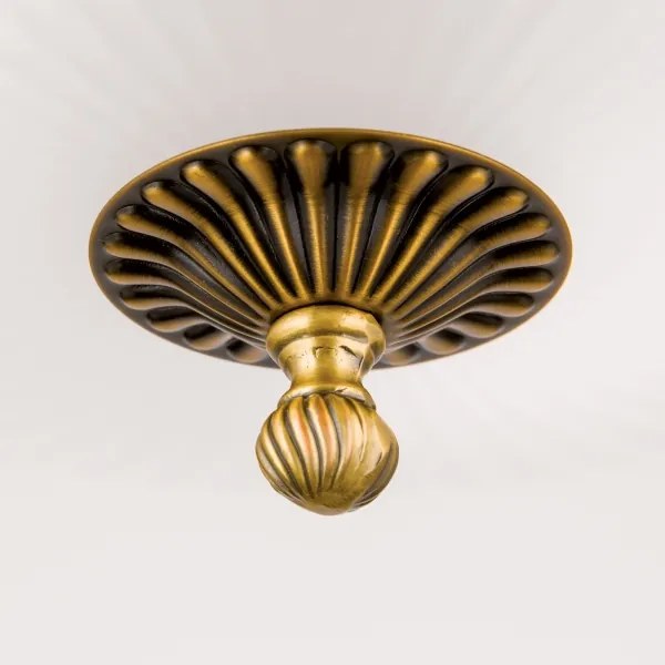 Orion LU 1689/6+3 - Luster na reťazi ROCCA 9xE27/60W/230V pr. 75 cm bronz/biela