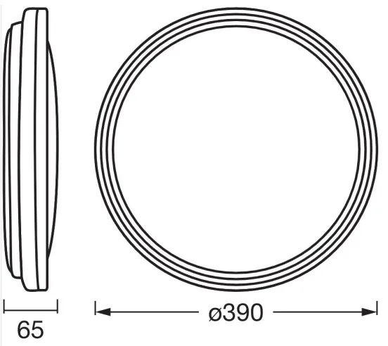 Osram - LED stropné svietidlo ORBIS HELMAN LED/24W/230V pr. 39 cm strieborné