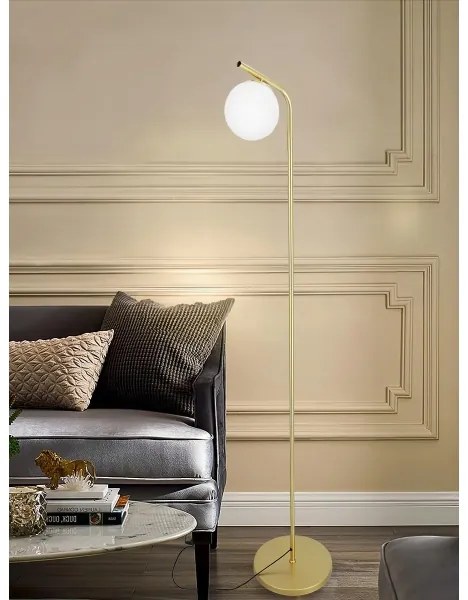 Stojacia lampa 1xE27/40W/230V zlatá/biela