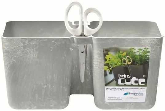 Kvetináč TWINS CUBE betón 24,4cm