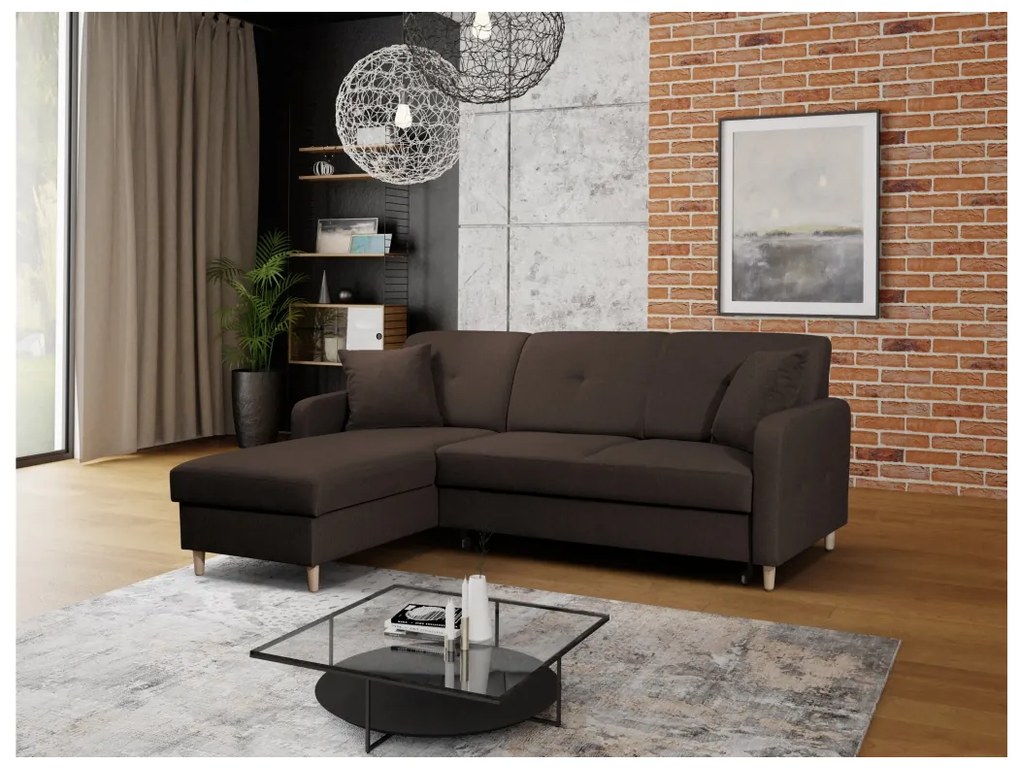 Expedo Rohová rozkladacia sedačka FOSIE, 220x88x162, orino 12, pravý roh