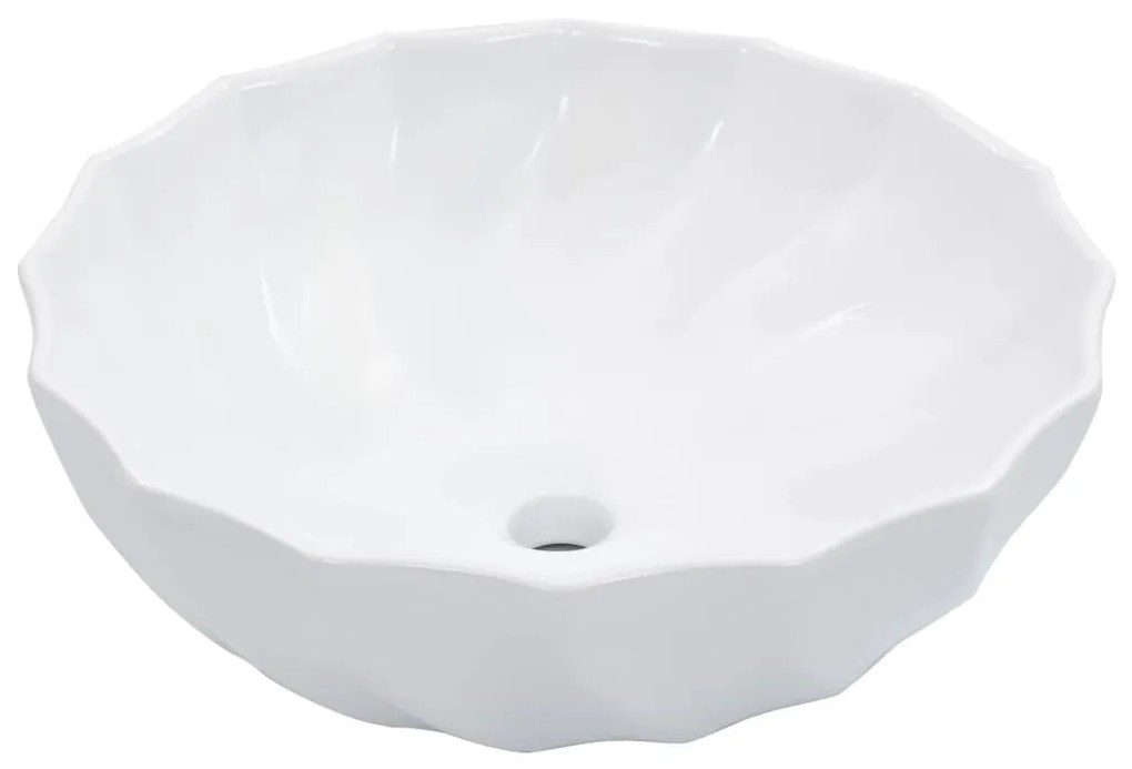 vidaXL Umývadlo biele 46x17 cm keramické