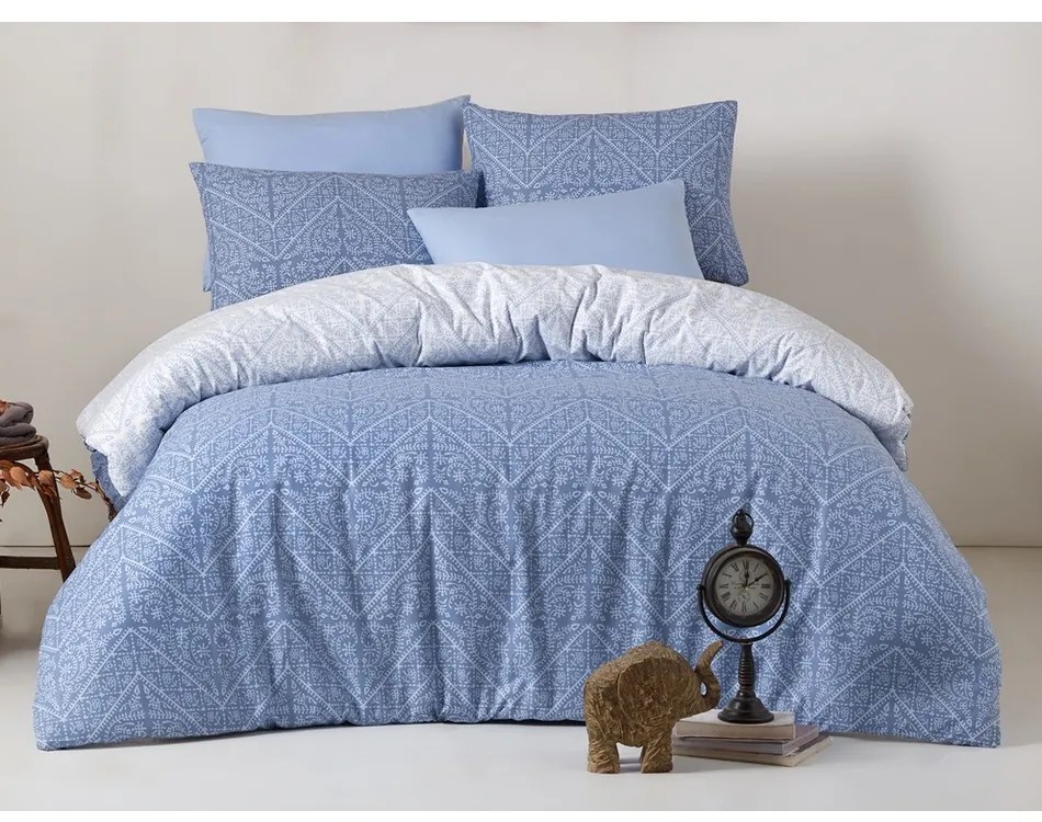 BedTex Bavlnené obliečky Vira Blue, 220 x 200 cm, 2 ks 70 x 90 cm
