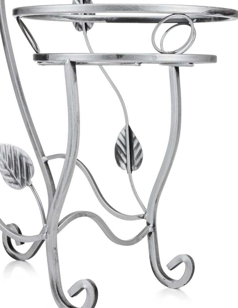 STOJAN NA KVETINÁČ JULYAN 70X50 CM STRIEBORNÁ