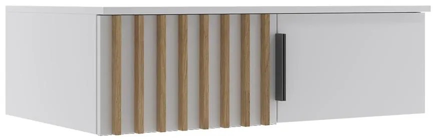 Nadstavec na skriňu Sorento 100 biela+lamel craft zlatá