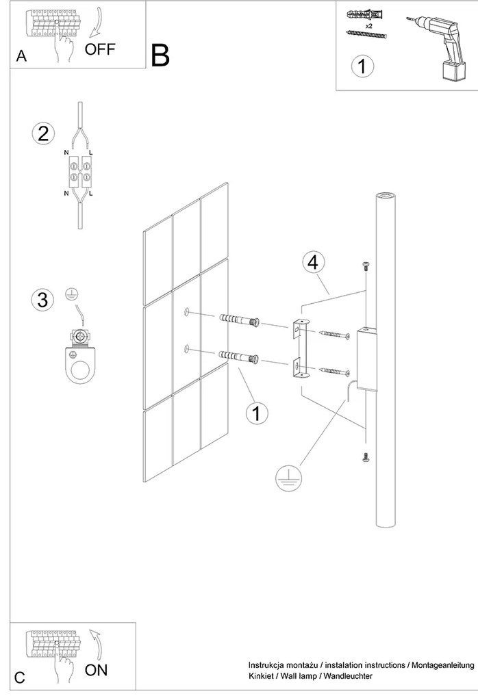 Nástenné svietidlo Pastelo, 1x biele kovové tienidlo
