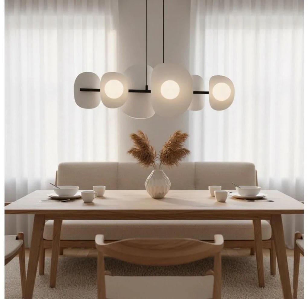 Závesný luster na lankách ELEMENTI 6xG9/8W/230V šedá