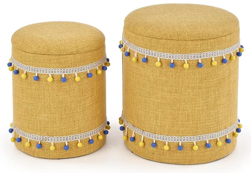 Taburetka 2 ks Grado žltá