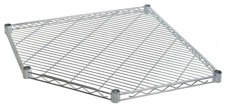 Rohová drôtená polica